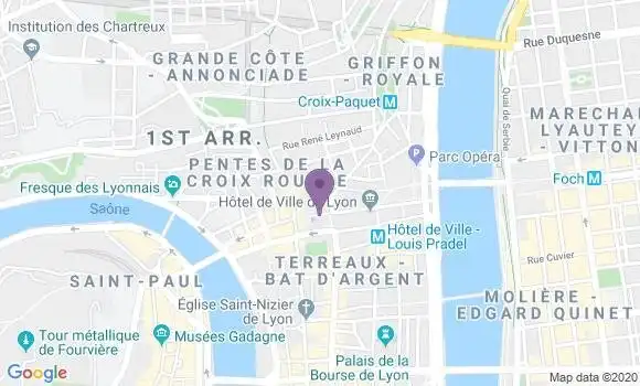 Localisation Crédit Agricole Agence de Lyon Terreaux
