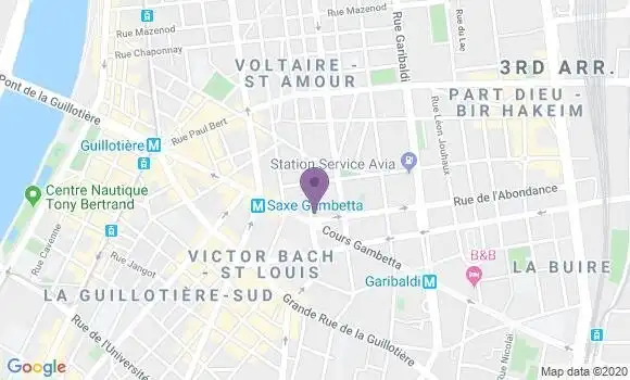 Localisation Crédit Agricole Agence de Lyon Aristide Briand