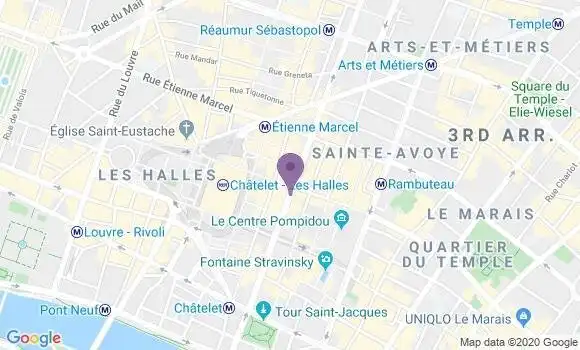 Localisation LCL Agence de Paris Sébastopol
