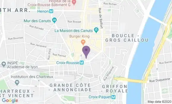 Localisation Crédit Agricole Agence de Lyon Croix Rousse