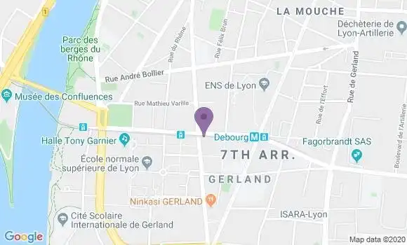Localisation Crédit Agricole Agence de Lyon Gerland Debourg