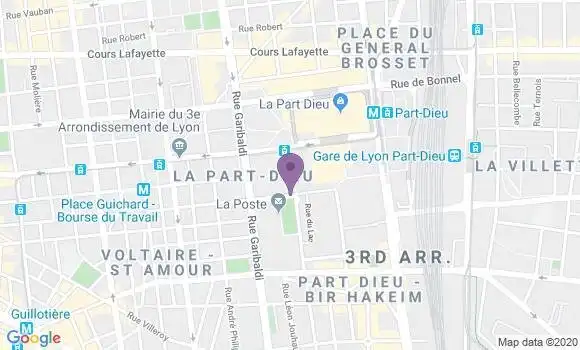 Localisation Crédit Agricole Agence de Lyon Part Dieu