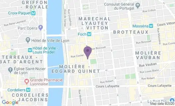 Localisation Crédit Agricole Agence de Lyon Quinet