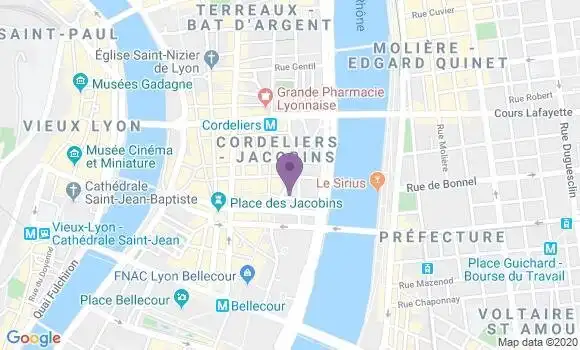 Localisation Crédit Agricole Agence de Lyon République