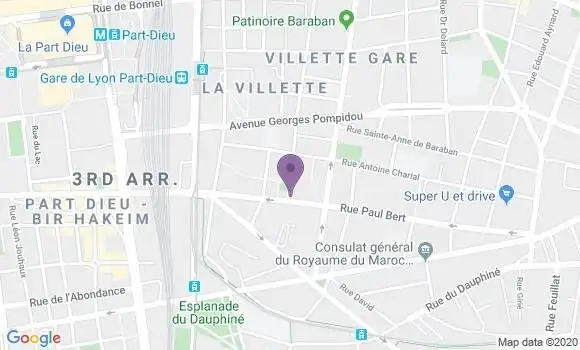 Localisation Crédit Agricole Agence de Lyon Sainte Anne