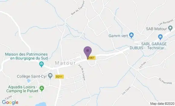 Localisation Crédit Agricole Agence de Matour
