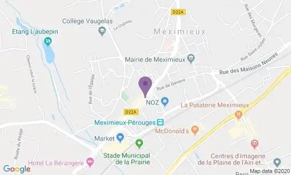 Localisation Crédit Agricole Agence de Meximieux