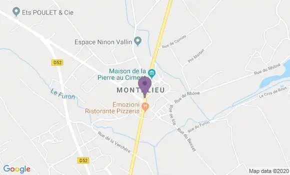 Localisation Crédit Agricole Agence de Montalieu Vercieu