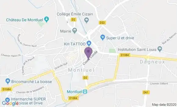 Localisation Crédit Agricole Agence de Montluel