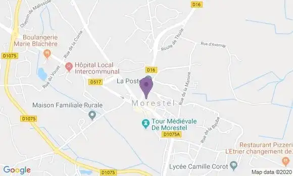 Localisation Crédit Agricole Agence de Morestel