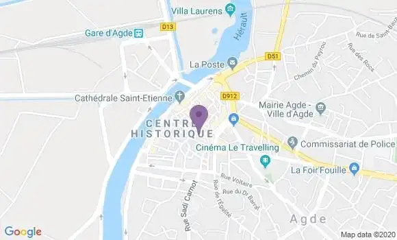 Localisation BNP Paribas Agence d