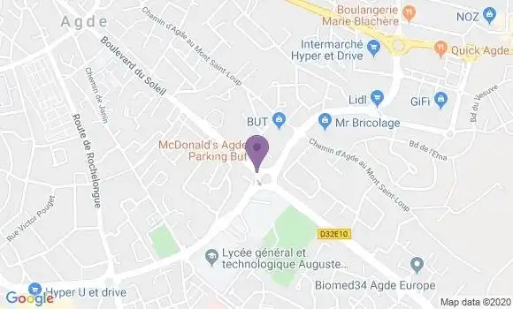 Localisation BNP Paribas Agence d