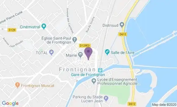 Localisation BNP Paribas Agence de Frontignan