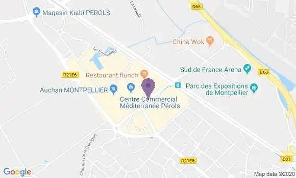 Localisation BNP Paribas Agence de Pérols