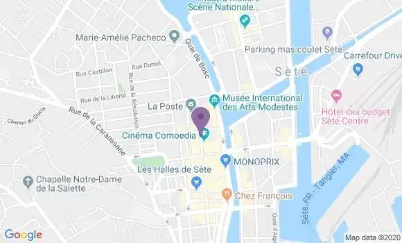 Localisation BNP Paribas Agence de Sète