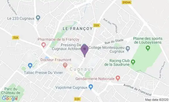 Localisation LCL Agence de Cugnaux