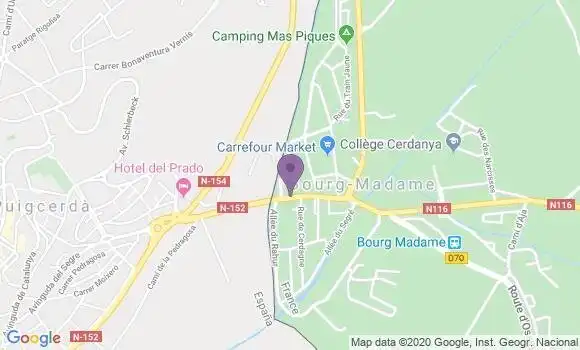 Localisation BNP Paribas Agence de Bourg Madame
