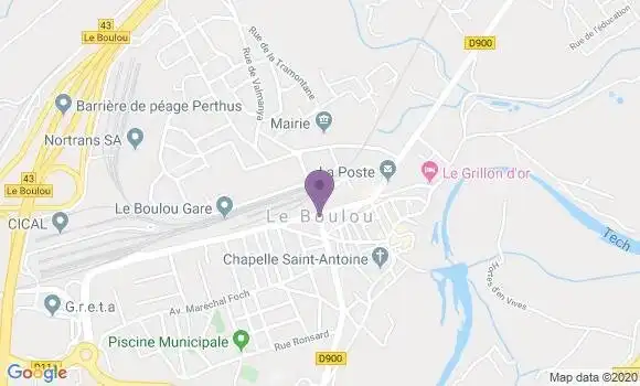 Localisation BNP Paribas Agence de Le Boulou
