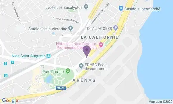 Localisation LCL Agence de Nice Saint Augustin
