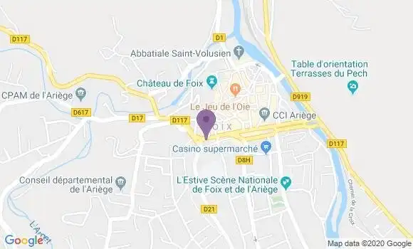 Localisation BNP Paribas Agence de Foix