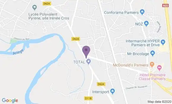 Localisation BNP Paribas Agence de Pamiers