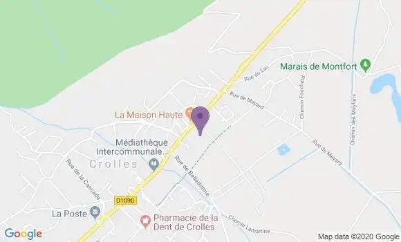 Localisation LCL Agence de Crolles