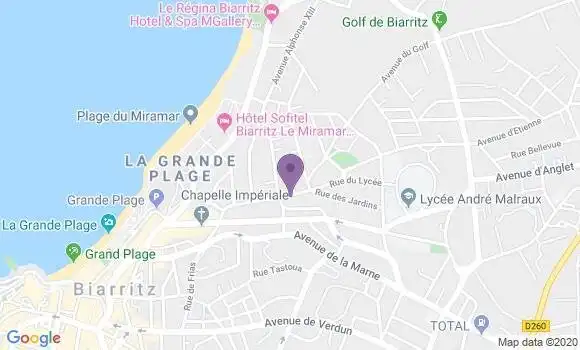 Localisation BNP Paribas Agence de Biarritz Saint Charles