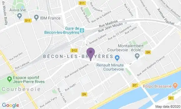Localisation LCL Agence de Courbevoie Becon