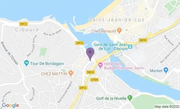 Localisation BNP Paribas Agence de Ciboure