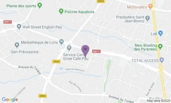 Localisation BNP Paribas Agence de Lons