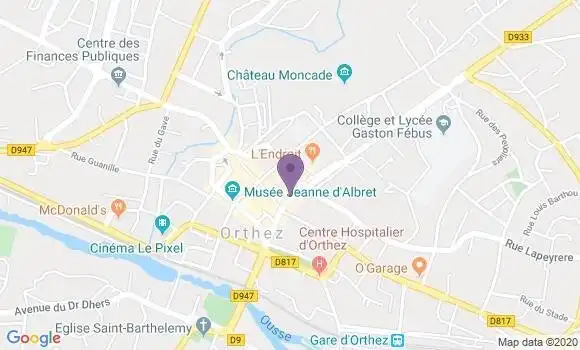 Localisation BNP Paribas Agence d