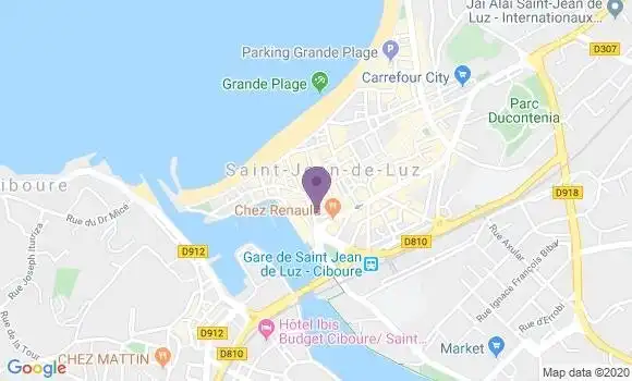 Localisation BNP Paribas Agence de Saint Jean de Luz