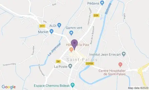 Localisation BNP Paribas Agence de Saint Palais