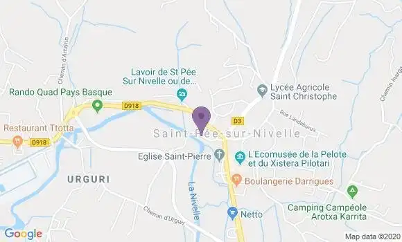 Localisation BNP Paribas Agence de Saint Pée sur Nivelle