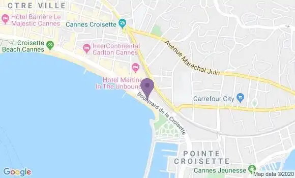 Localisation LCL Agence de Cannes Croisette