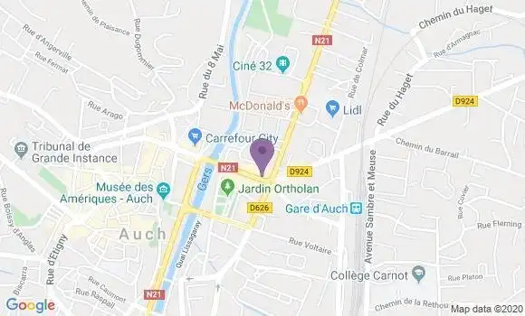 Localisation BNP Paribas Agence d