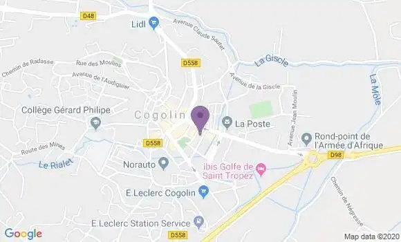 Localisation LCL Agence de Cogolin