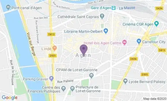 Localisation BNP Paribas Agence d