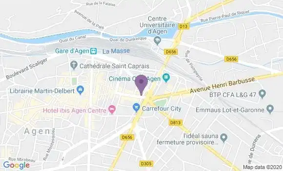 Localisation BNP Paribas Agence d