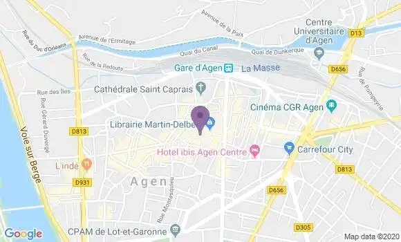 Localisation BNP Paribas Agence d