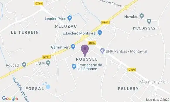 Localisation BNP Paribas Agence de Fumel Montayral