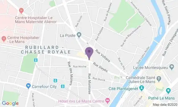 Localisation LCL Agence de Le Mans Chasse Royale