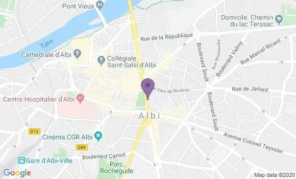 Localisation BNP Paribas Agence d