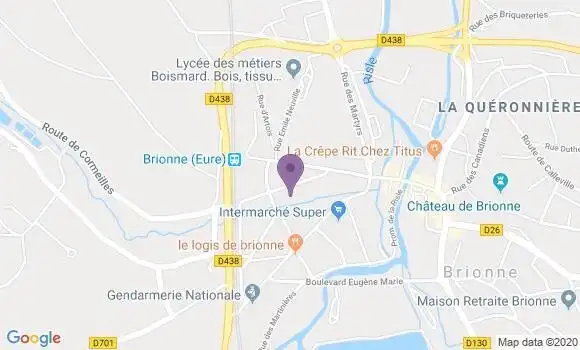 Localisation LCL Agence de Brionne