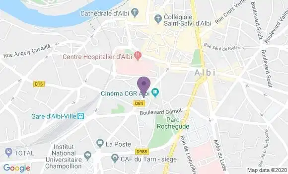 Localisation BNP Paribas Agence d