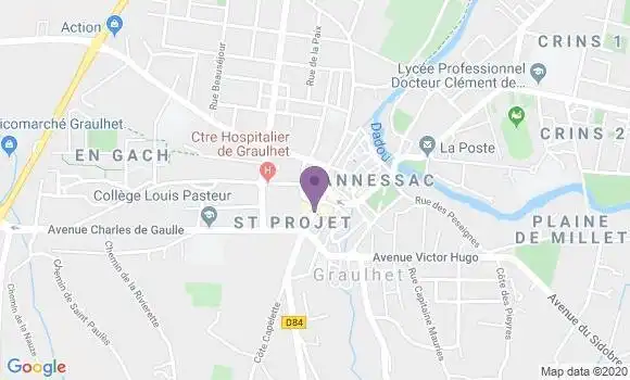 Localisation BNP Paribas Agence de Graulhet