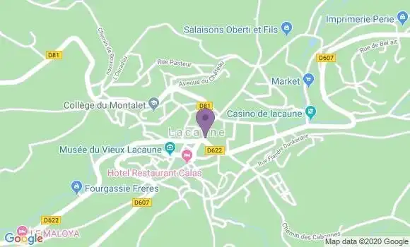 Localisation BNP Paribas Agence de Lacaune