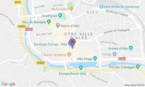 Localisation BNP Paribas Agence d
