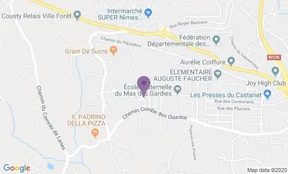 Localisation BNP Paribas Agence de Caveirac