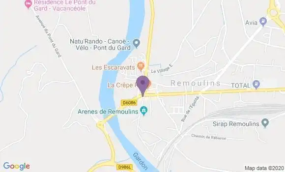 Localisation BNP Paribas Agence de Rémoulins